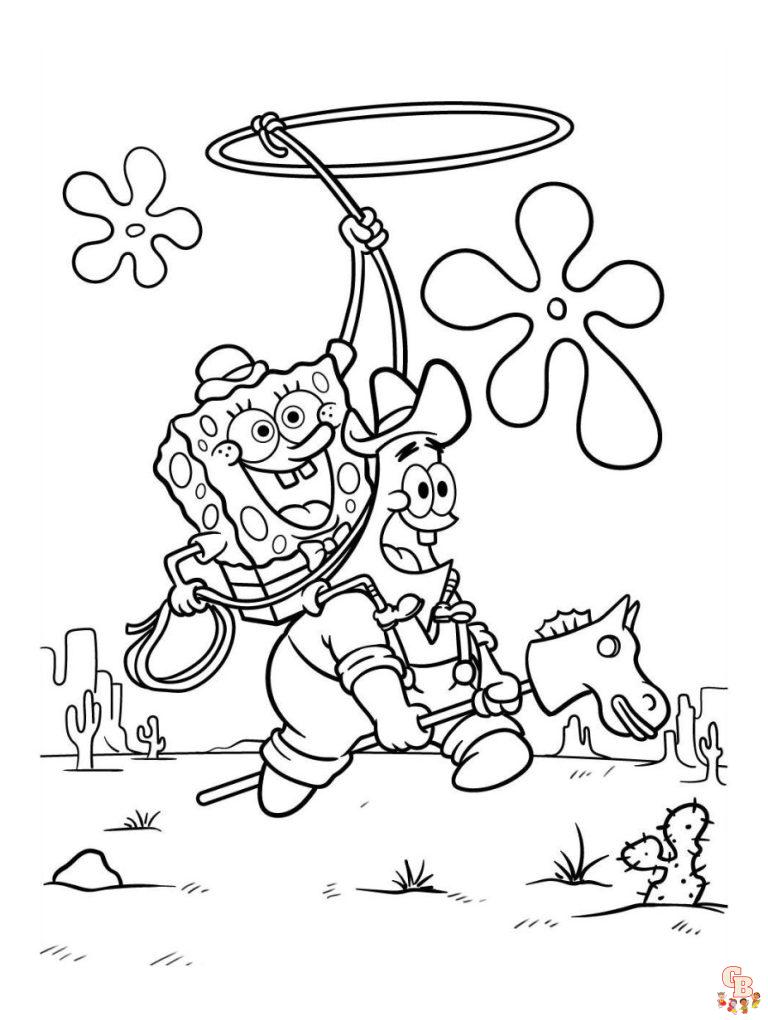 35 Cute SpongeBob Coloring Pages 17