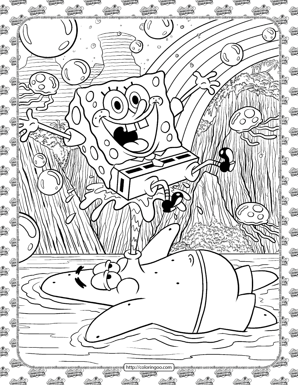 35 Cute SpongeBob Coloring Pages 18