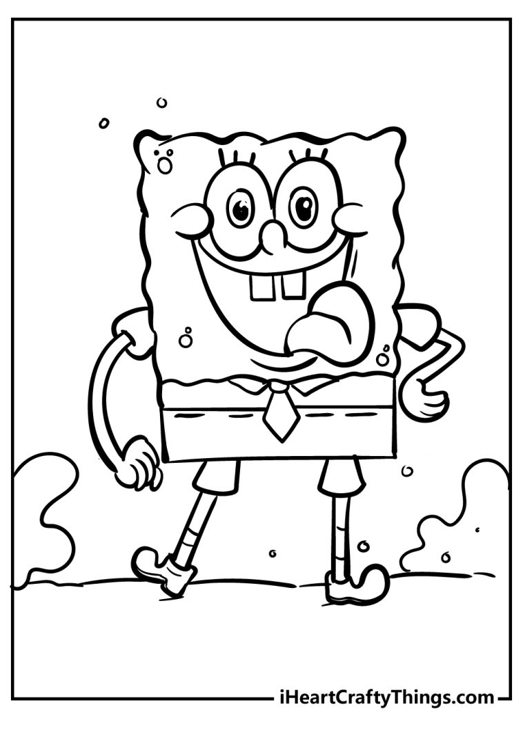 35 Cute SpongeBob Coloring Pages 2