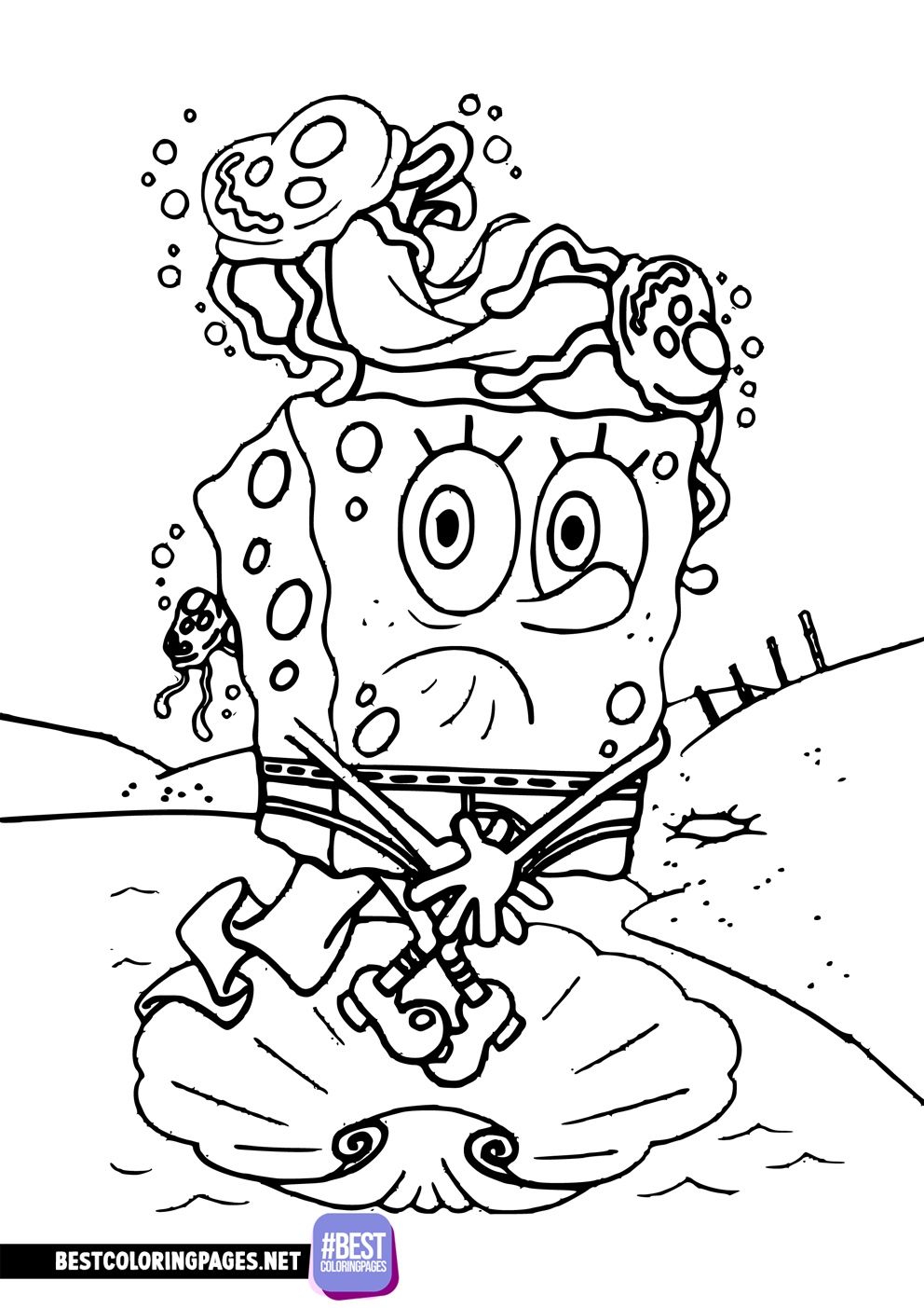 35 Cute SpongeBob Coloring Pages 21