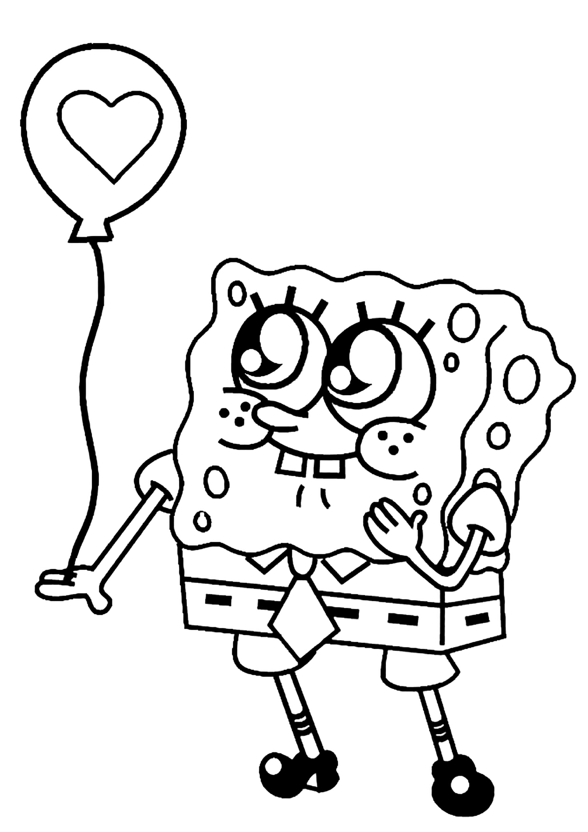 35 Cute SpongeBob Coloring Pages 22