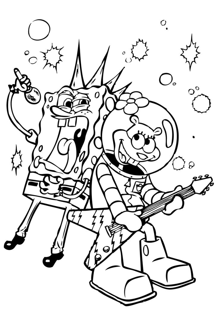 35 Cute SpongeBob Coloring Pages 24