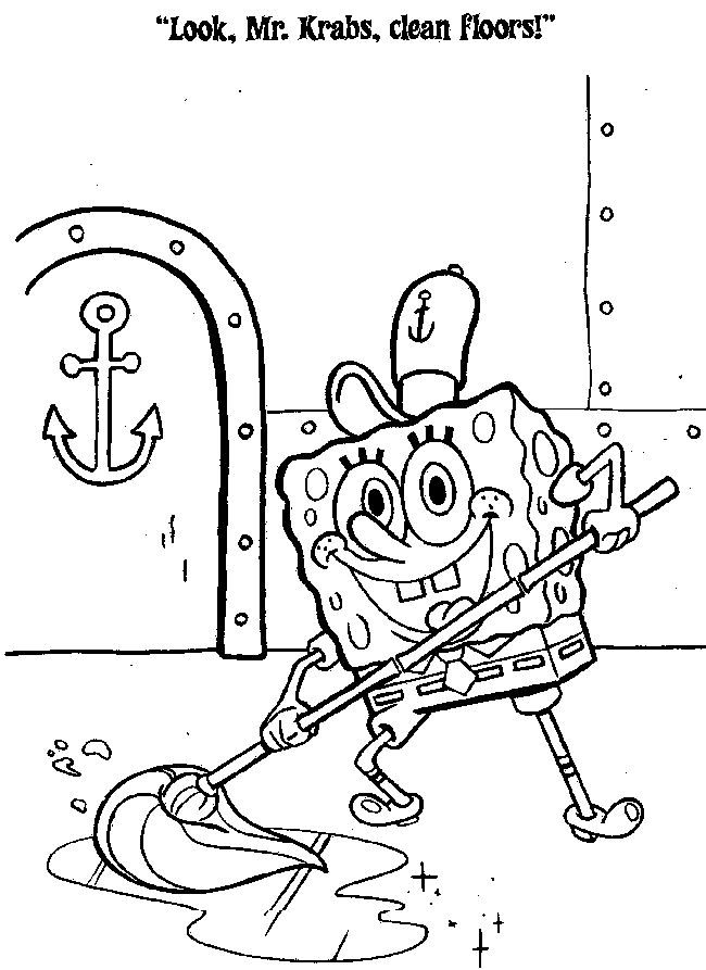 35 Cute SpongeBob Coloring Pages 25