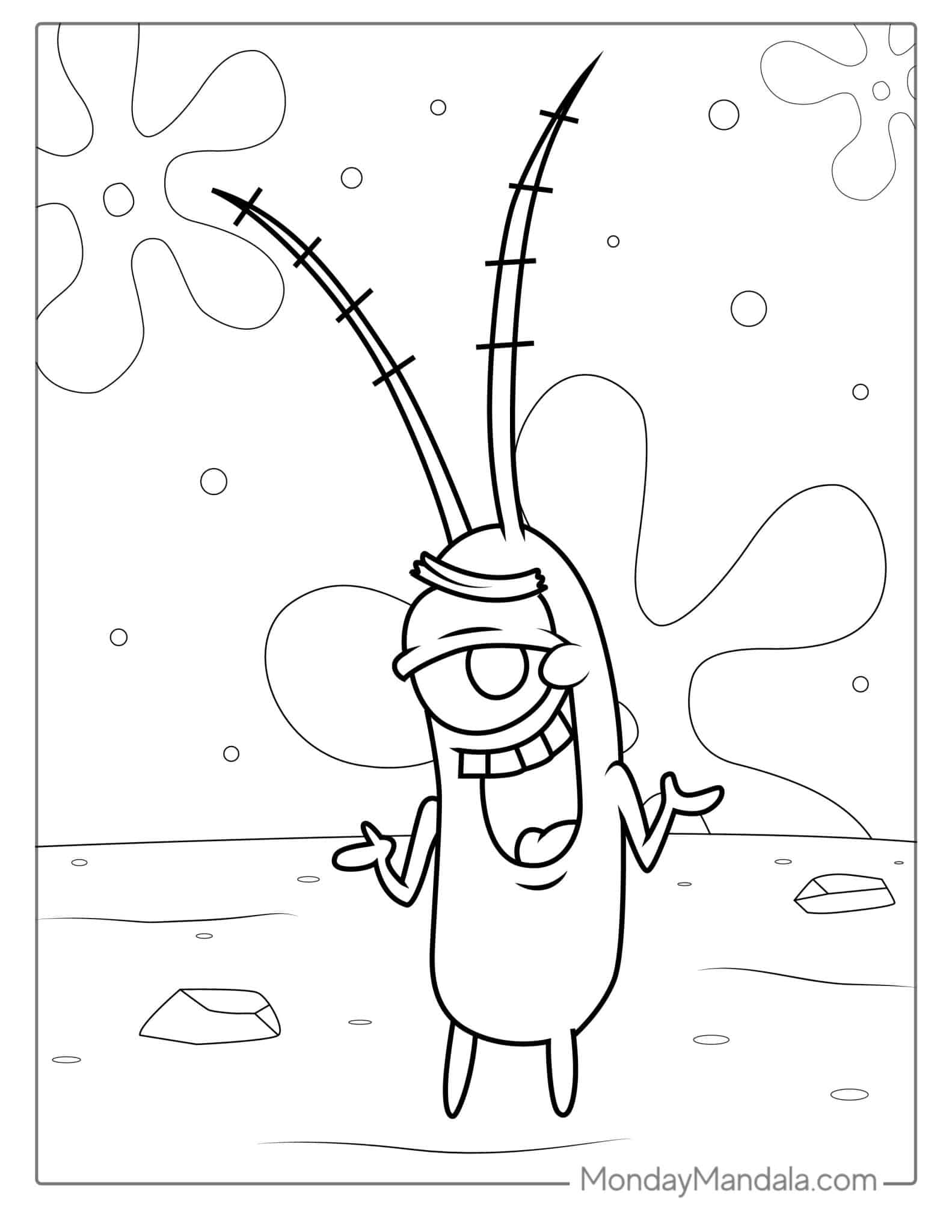 35 Cute SpongeBob Coloring Pages 29