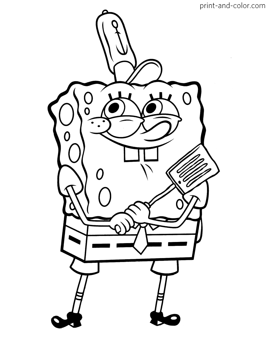 35 Cute SpongeBob Coloring Pages 30