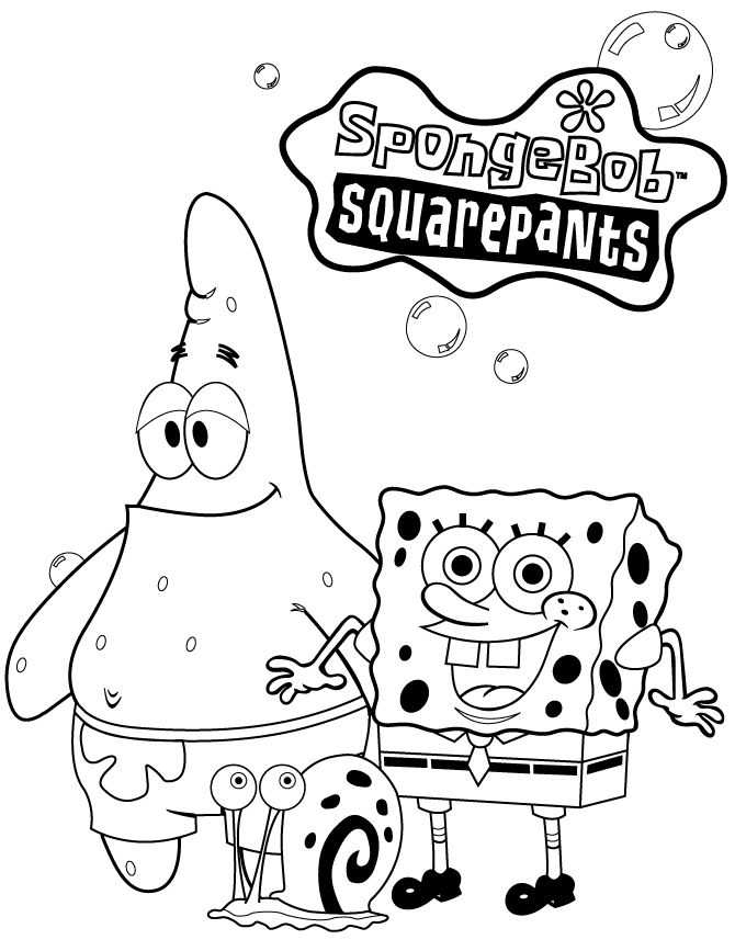 35 Cute SpongeBob Coloring Pages 33