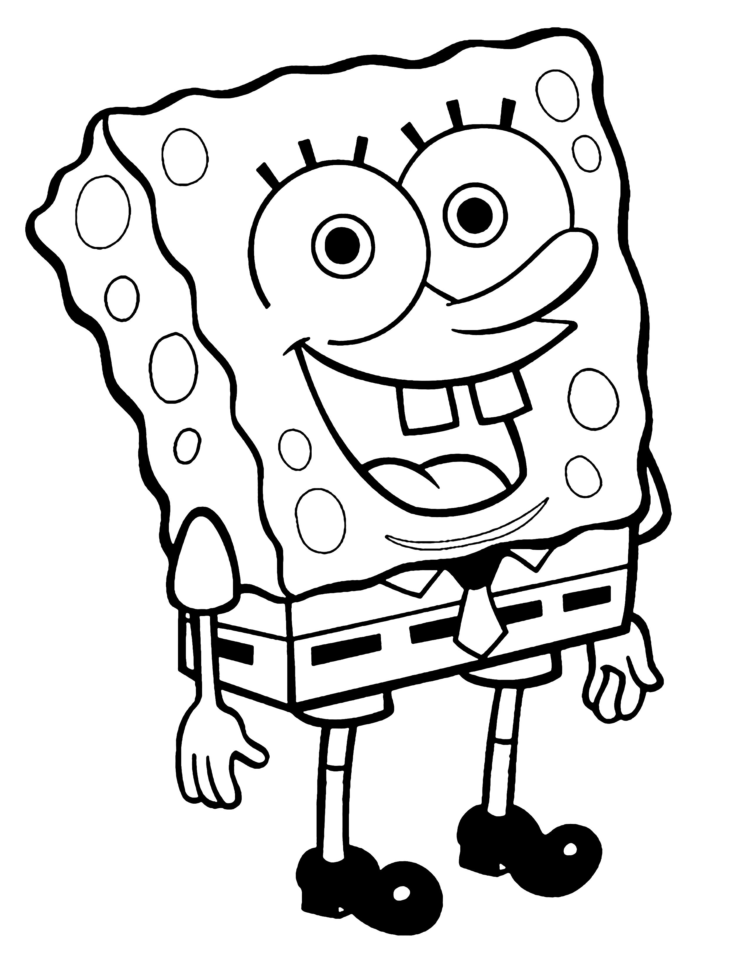 35 Cute SpongeBob Coloring Pages 34