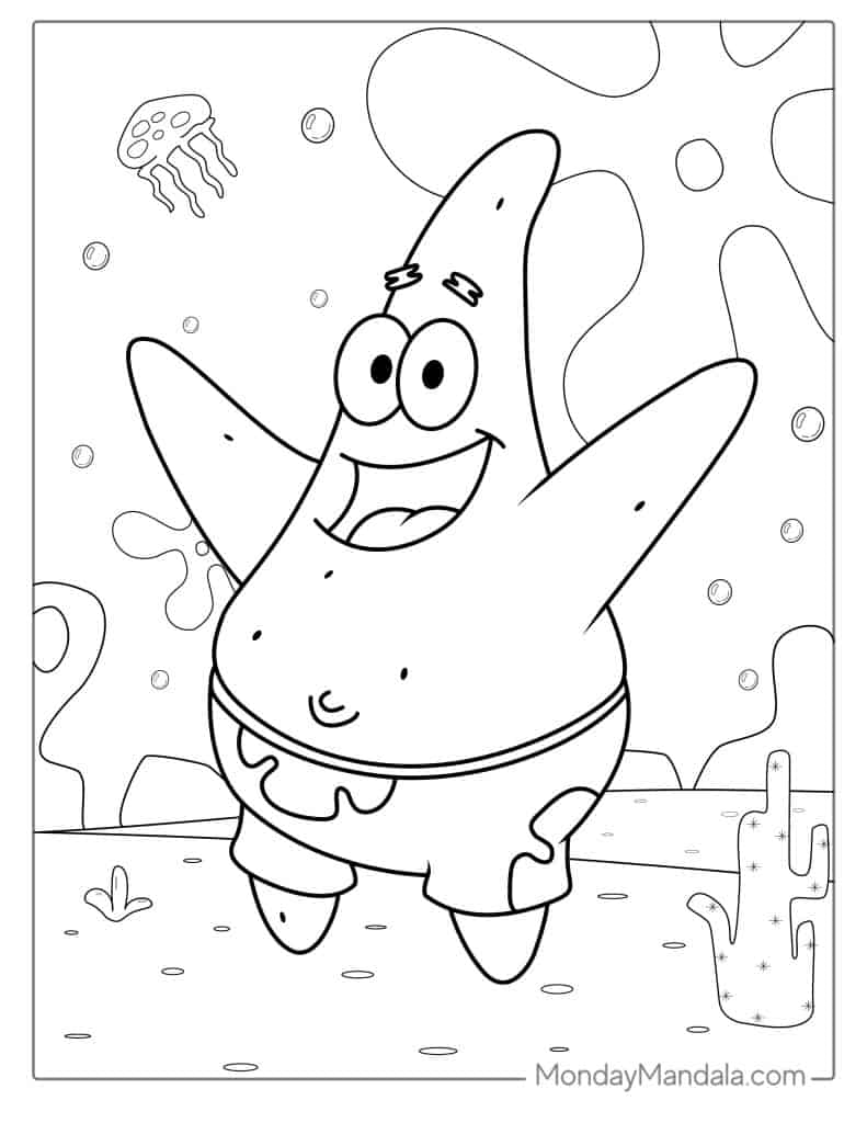 35 Cute SpongeBob Coloring Pages 5