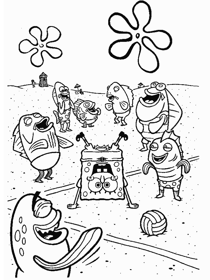 35 Cute SpongeBob Coloring Pages 9