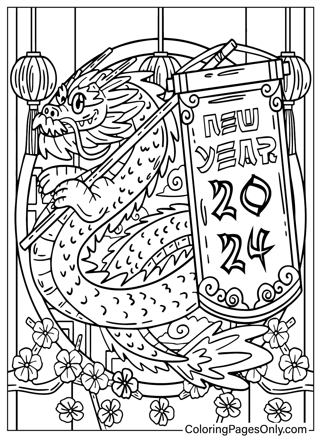 36 Chinese New Year Coloring Pages Festive Printable 26