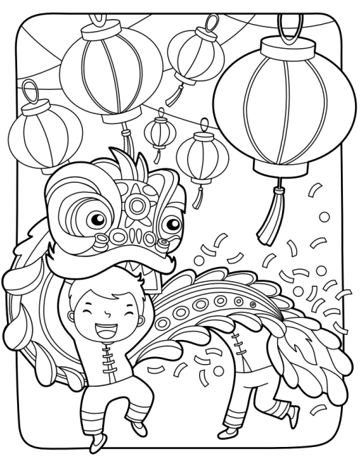 36 Chinese New Year Coloring Pages Festive Printable 35