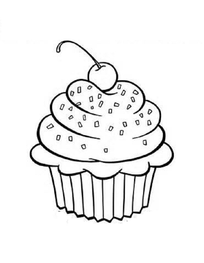 36 Colorful Cupcake Coloring Pages Printable 10