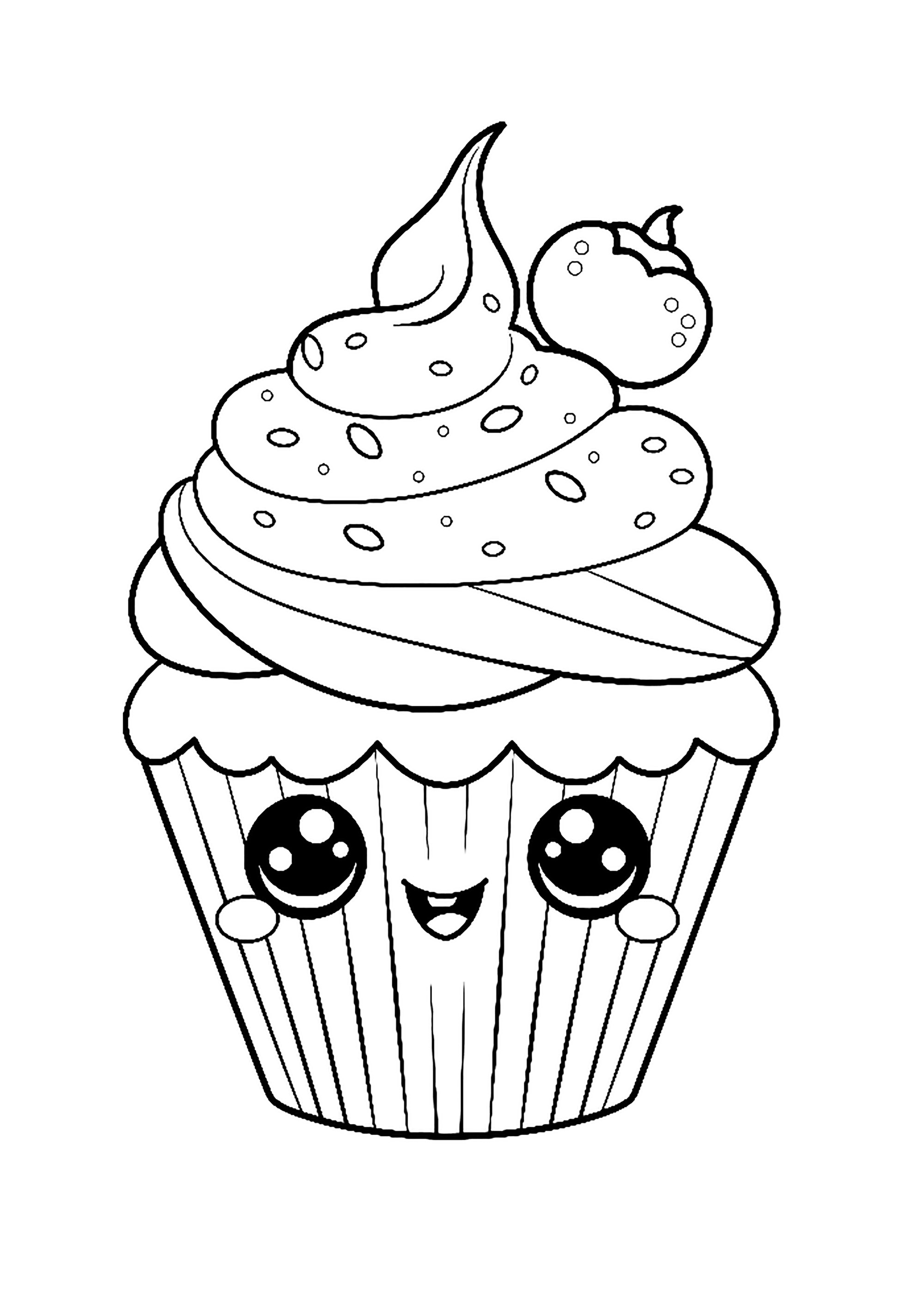 36 Colorful Cupcake Coloring Pages Printable 21