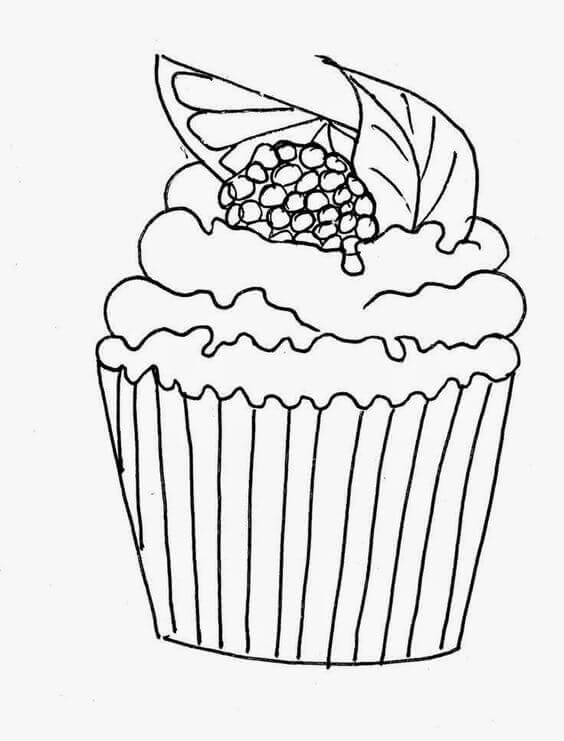 36 Colorful Cupcake Coloring Pages Printable 30