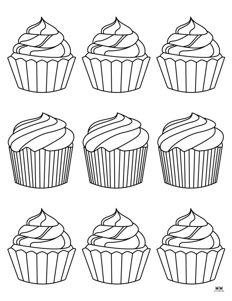 36 Colorful Cupcake Coloring Pages Printable 34