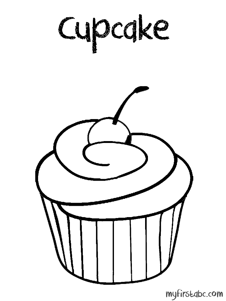 36 Colorful Cupcake Coloring Pages Printable 5