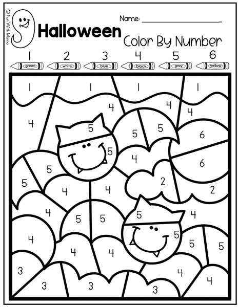 36 Free Halloween Color by Number Printables 10