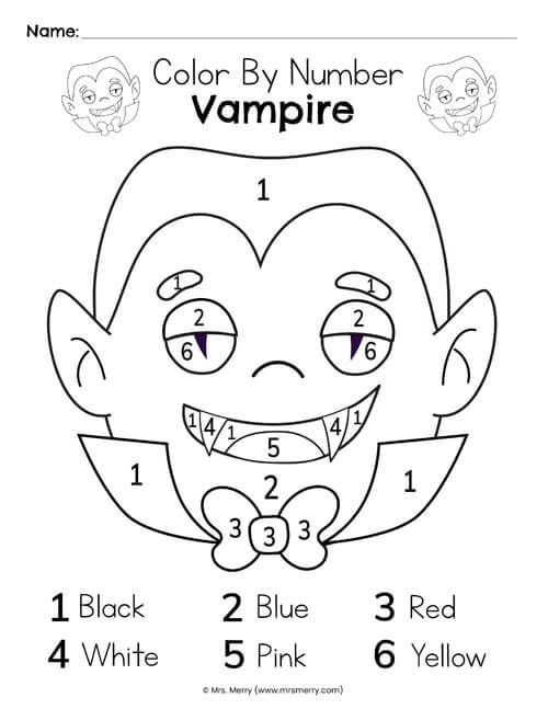 36 Free Halloween Color by Number Printables 17