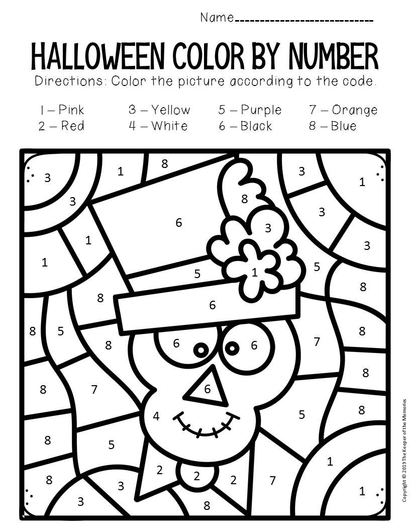 36 Free Halloween Color by Number Printables 25