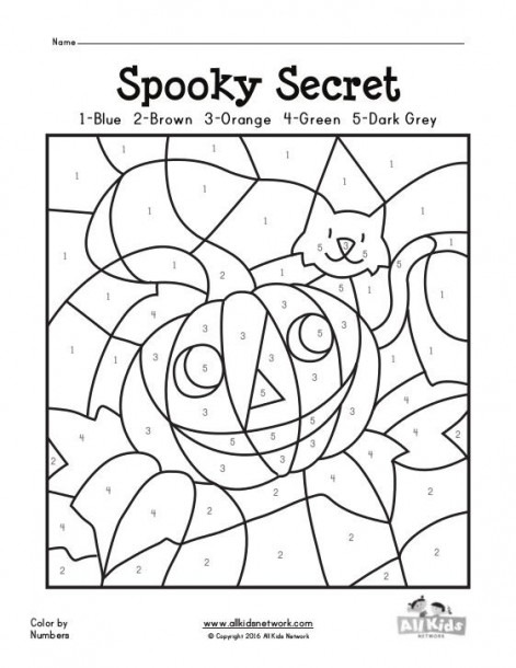 36 Free Halloween Color by Number Printables 27