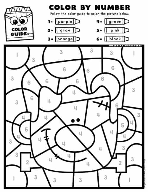 36 Free Halloween Color by Number Printables 29