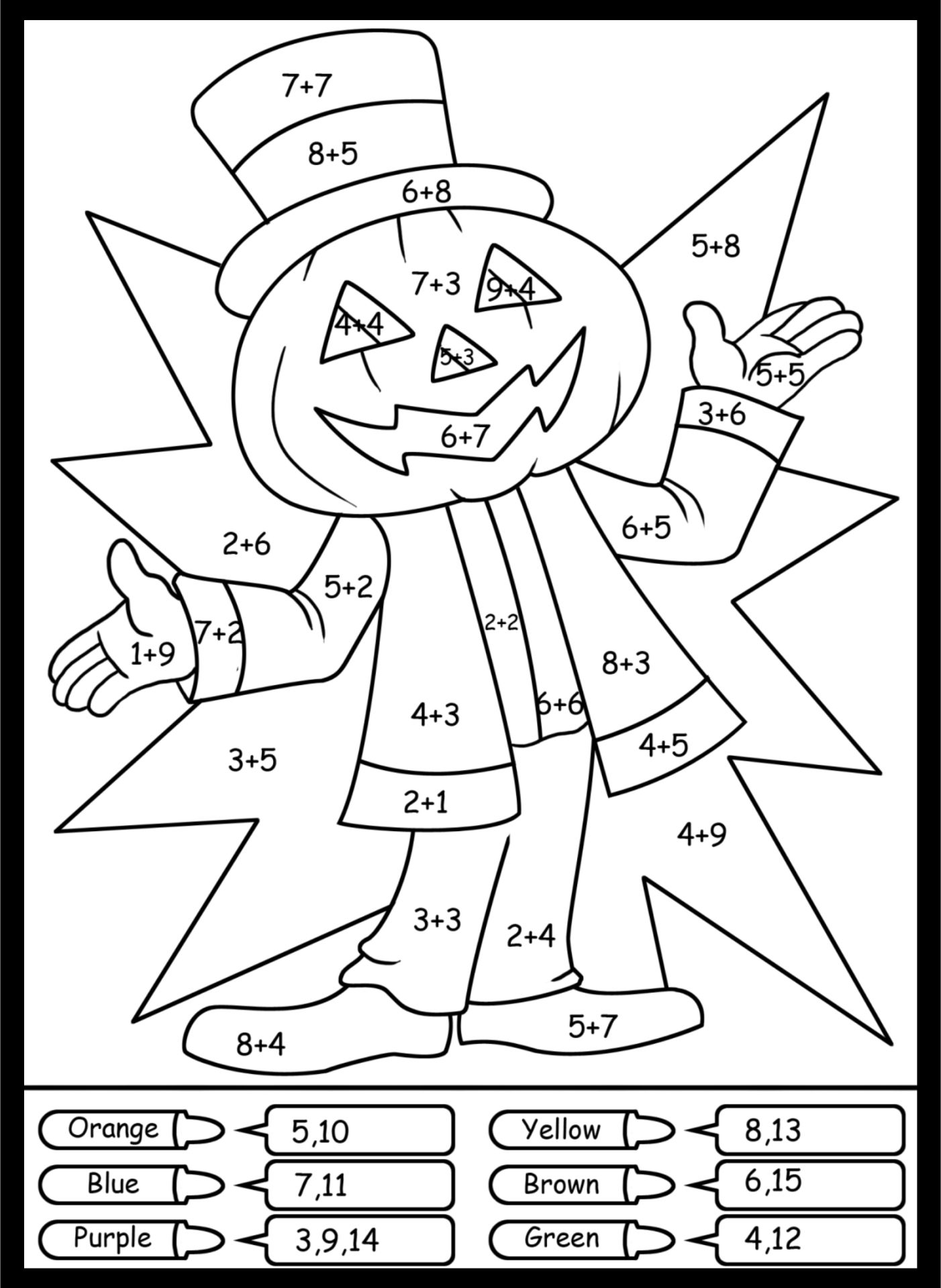 36 Free Halloween Color by Number Printables 30