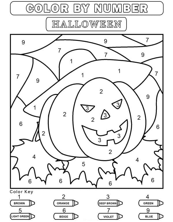 36 Free Halloween Color by Number Printables 31