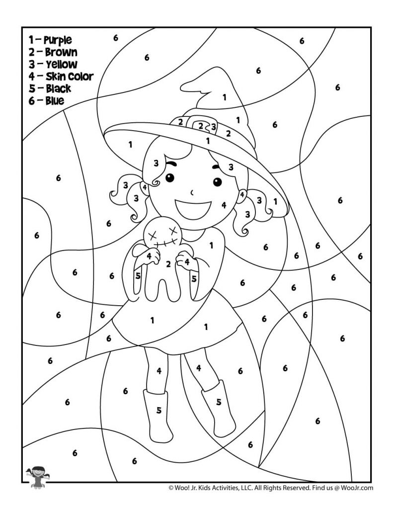 36 Free Halloween Color by Number Printables 4