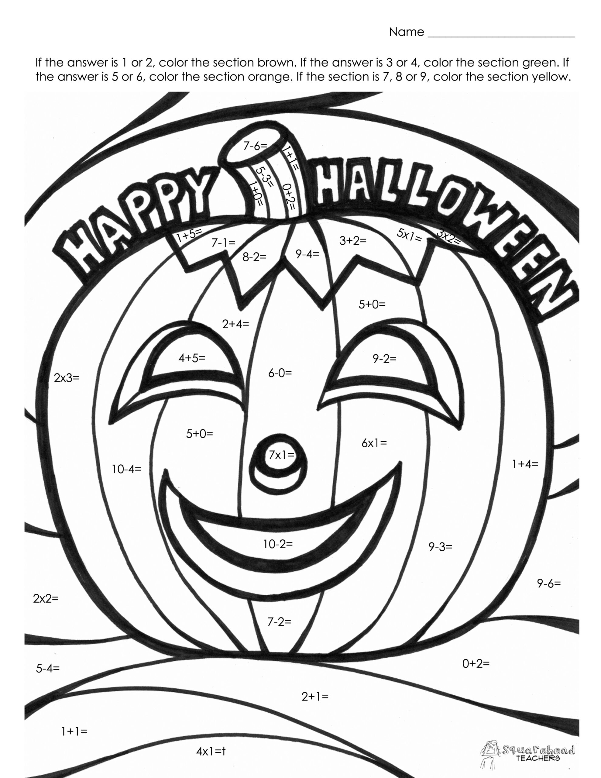 36 Free Halloween Color by Number Printables 9