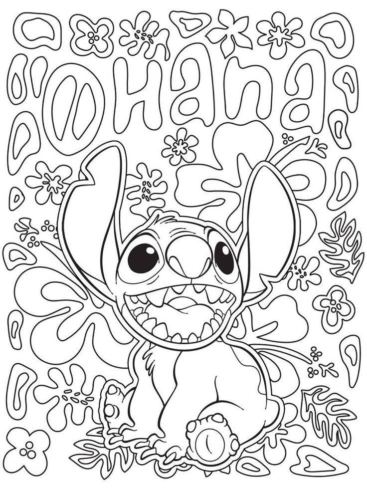 149+ Captivating Stitch Aloha Coloring Pages Printable