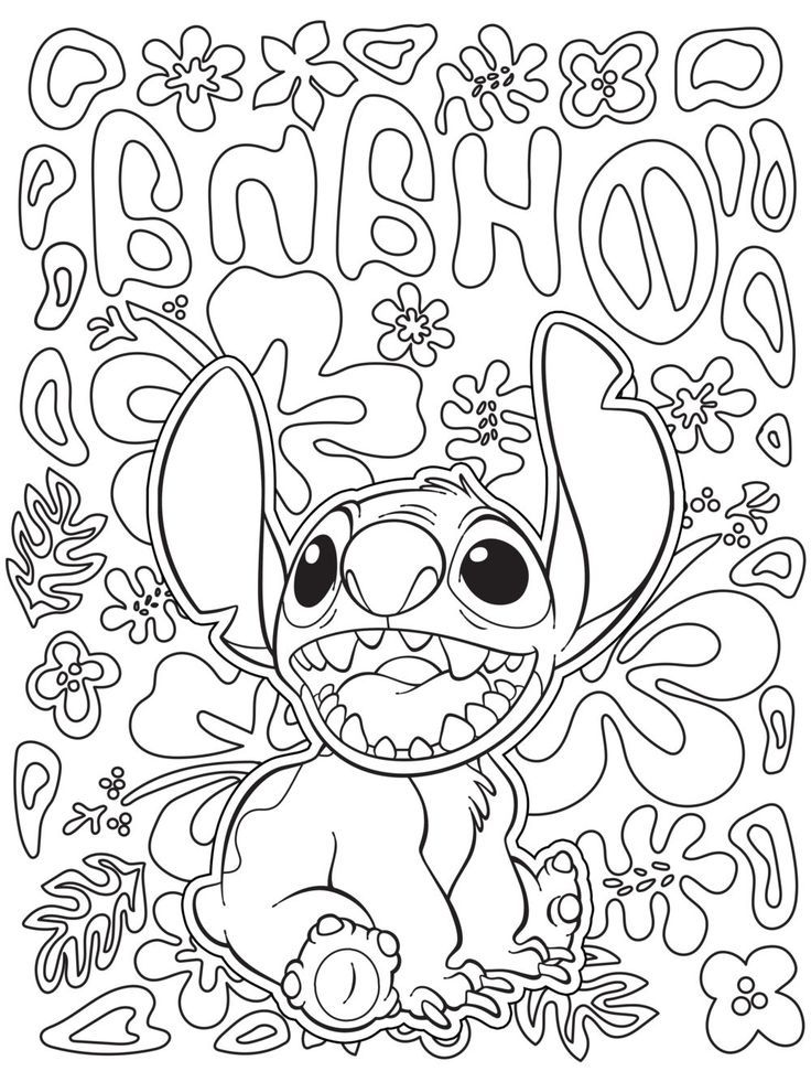 180+ Joyous Stitch Surfing Coloring Pages Printable