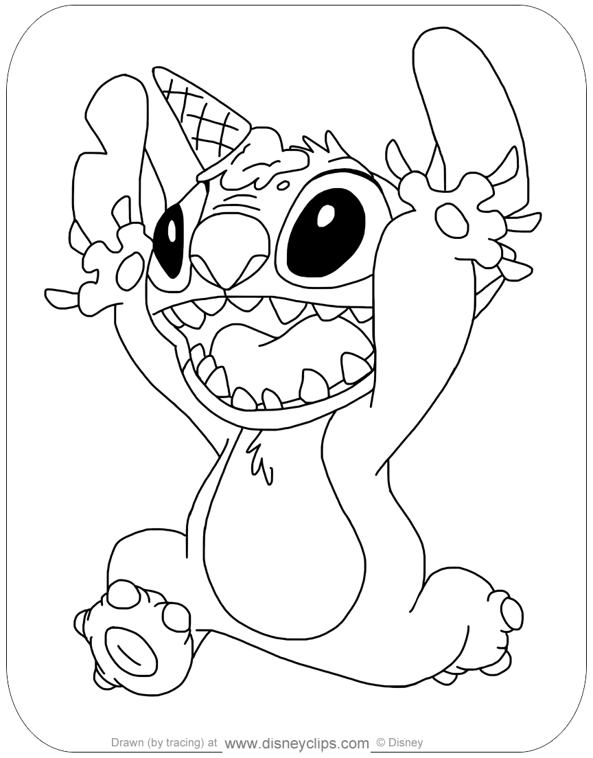 97+ Charming Angel Stitch Coloring Printable