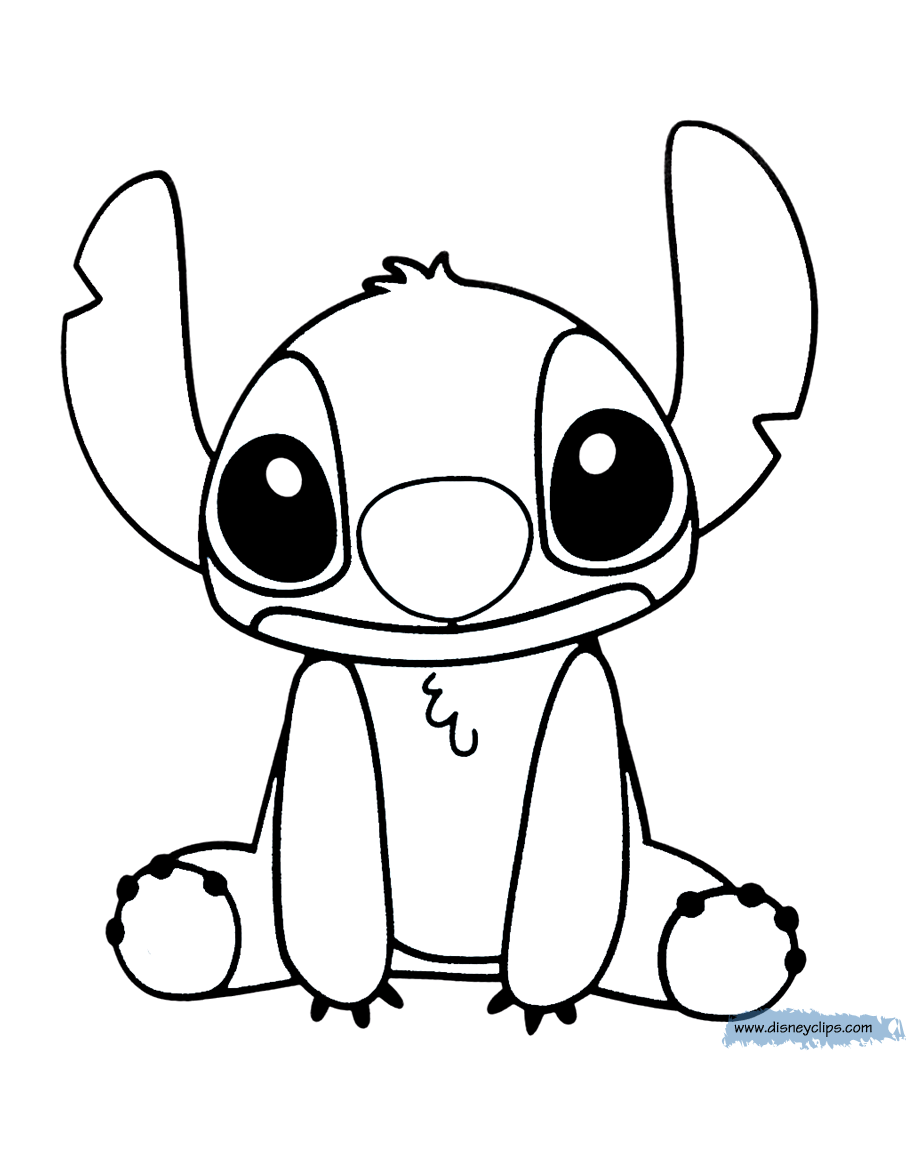 67+ Cute Stitch Surfing Coloring Pages Printable