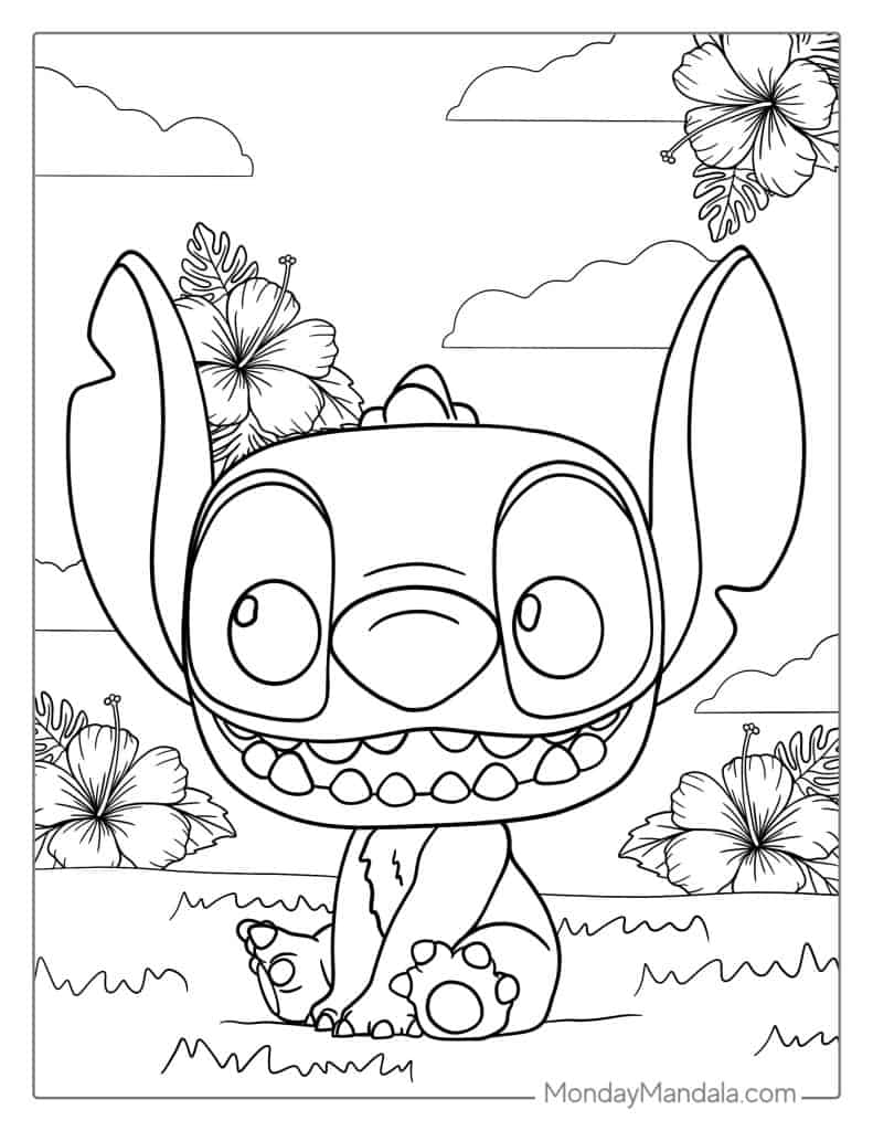 50+ Unique Stitch Surfing Coloring Pages Printable