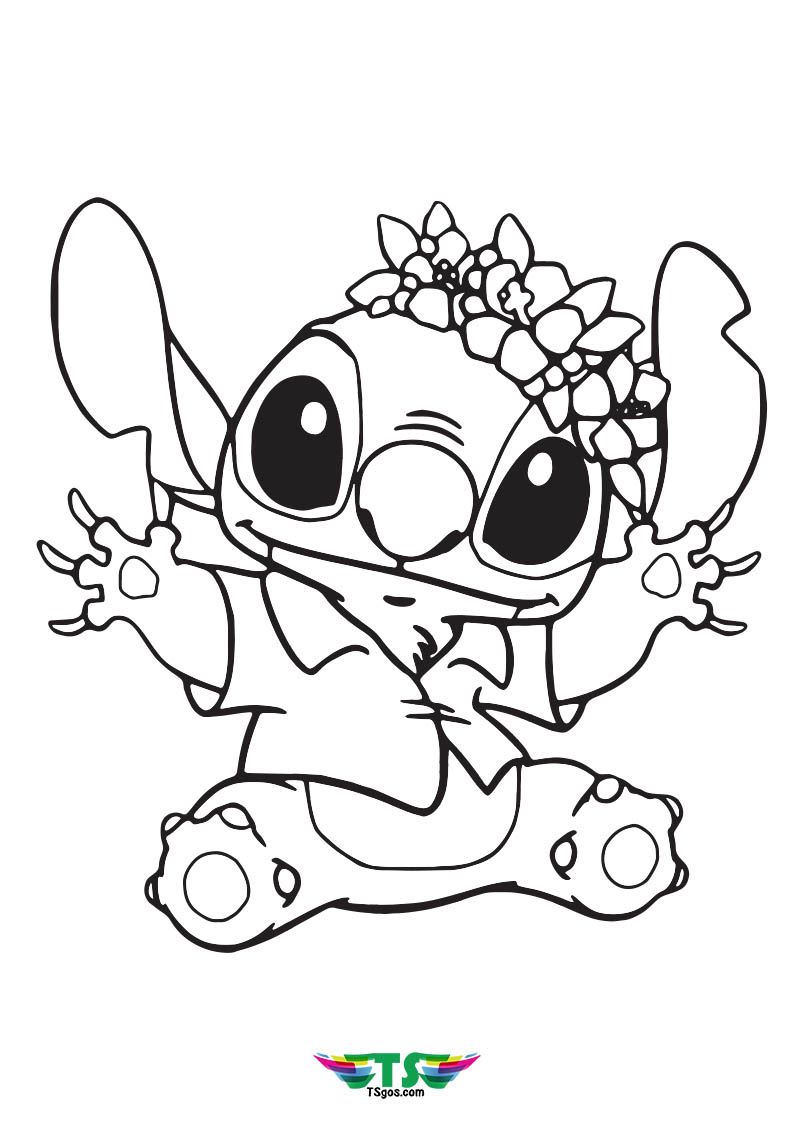 79+ Joyful Stitch Coloring Printable