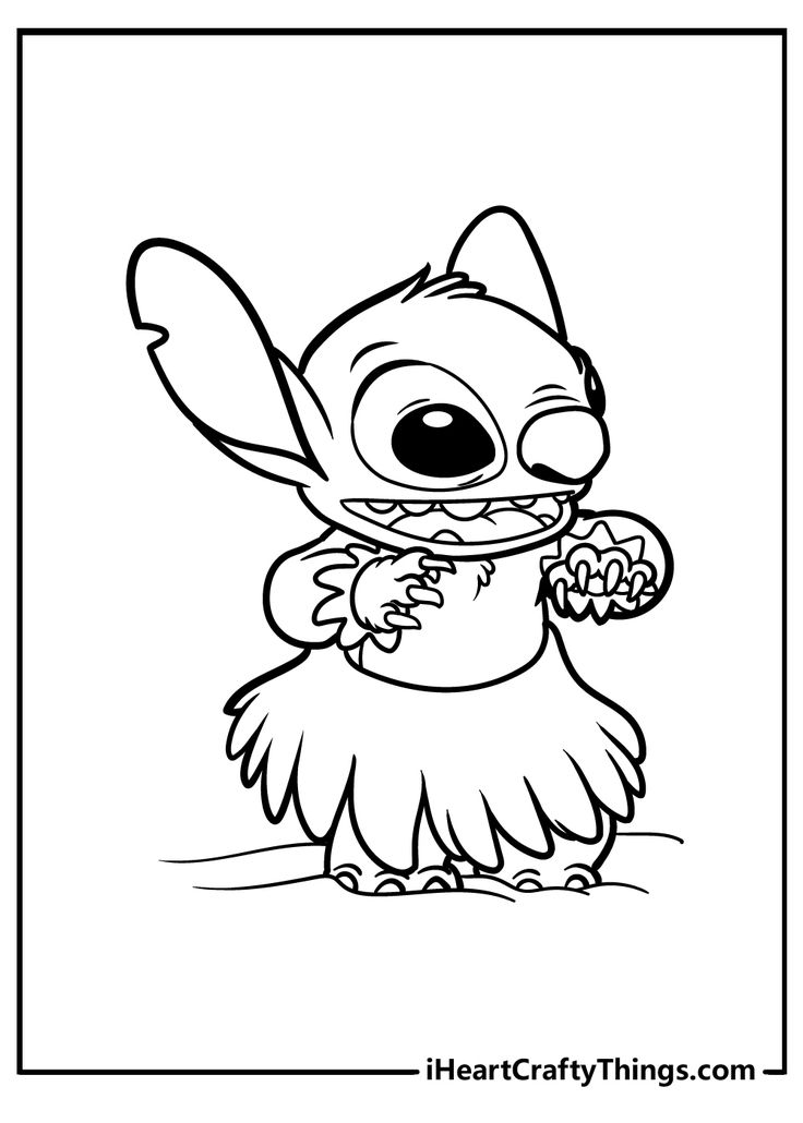 54+ Adorable Angel Stitch Coloring Printable