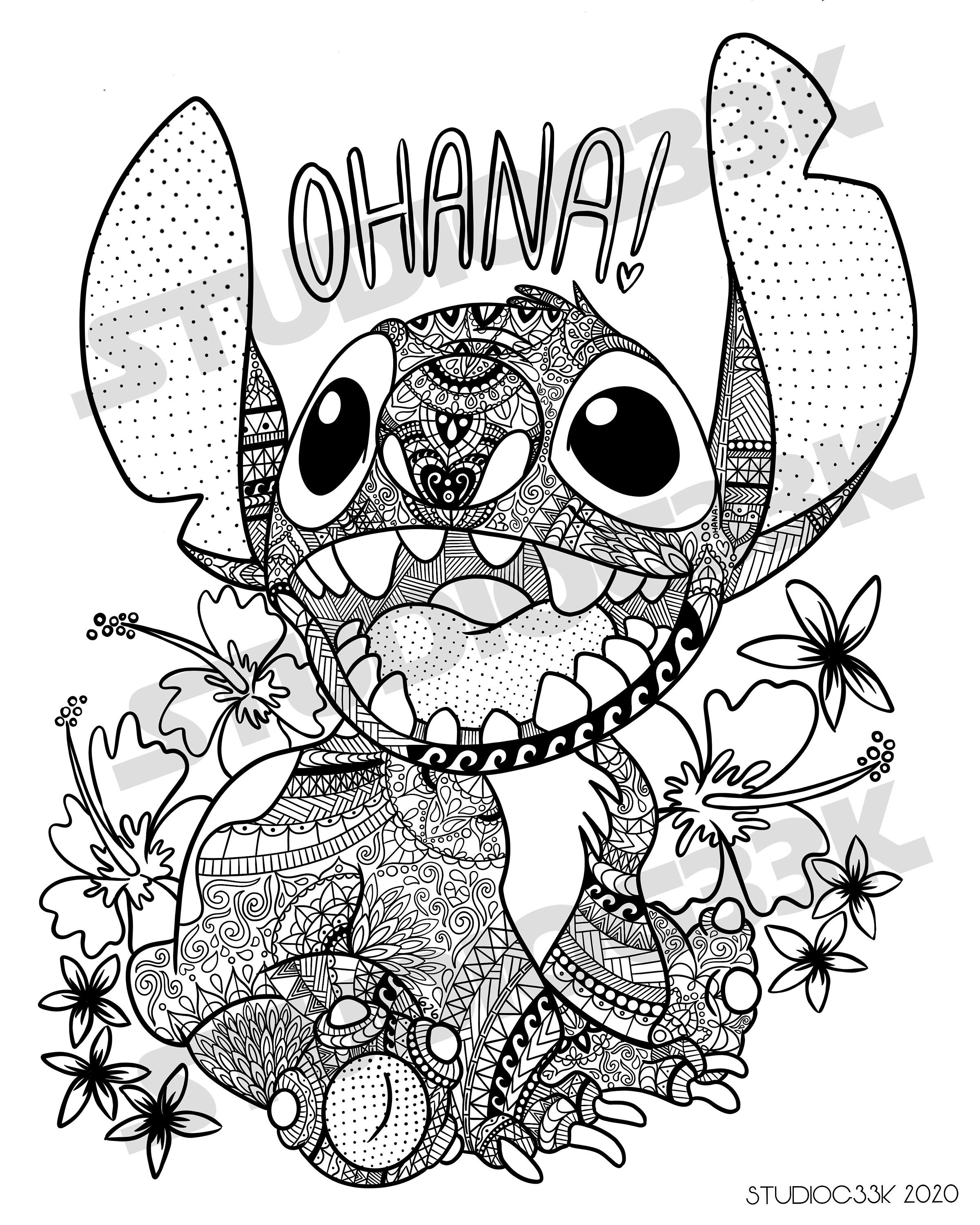 154+ Delightful Stitch Aloha Coloring Pages Printable