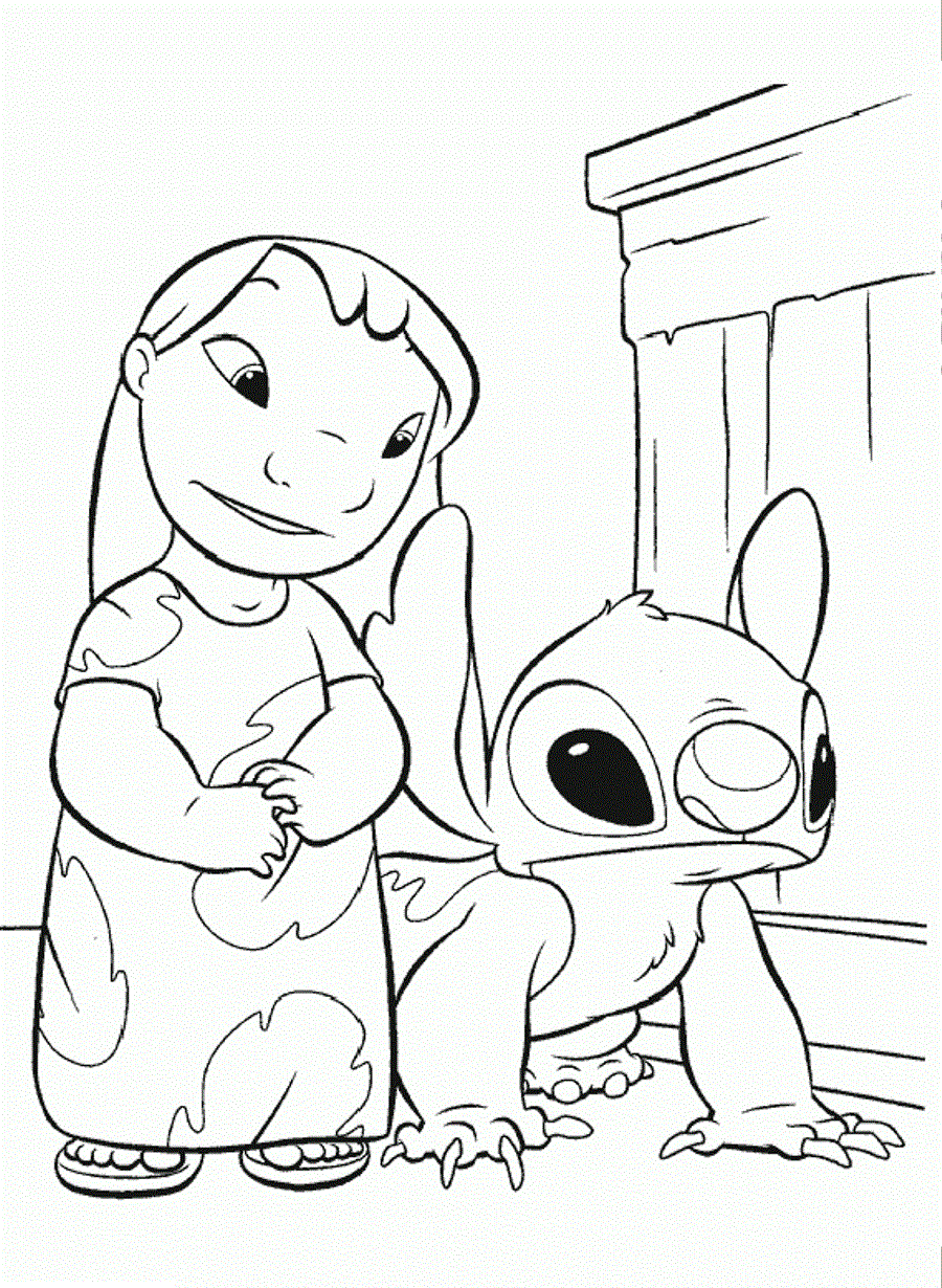 158+ Playful Stitch Aloha Coloring Pages Printable