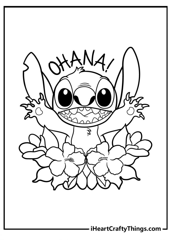 187+ Festive Stitch Aloha Coloring Pages Printable