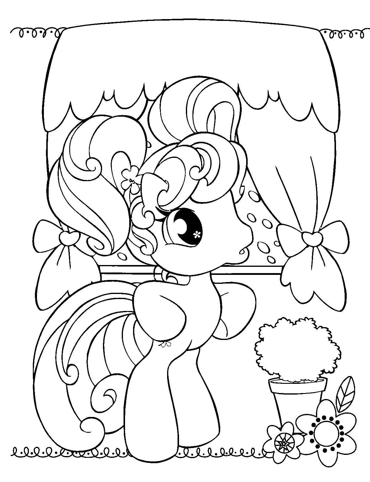 59+ Exciting Pony Coloring Pages Printable