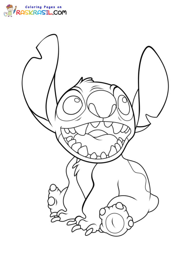 81+ Beautiful Stitch Surfing Coloring Pages Printable