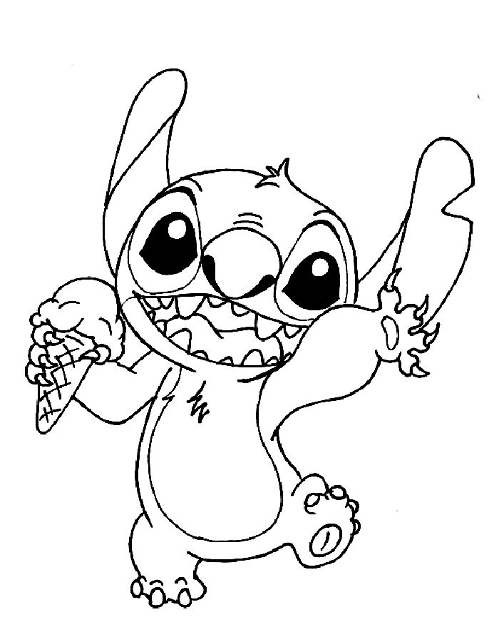 55+ Adorable Stitch Surfing Coloring Pages Printable