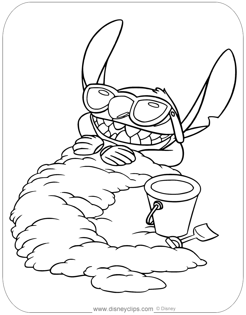 196+ Charming Stitch Surfing Coloring Pages Printable