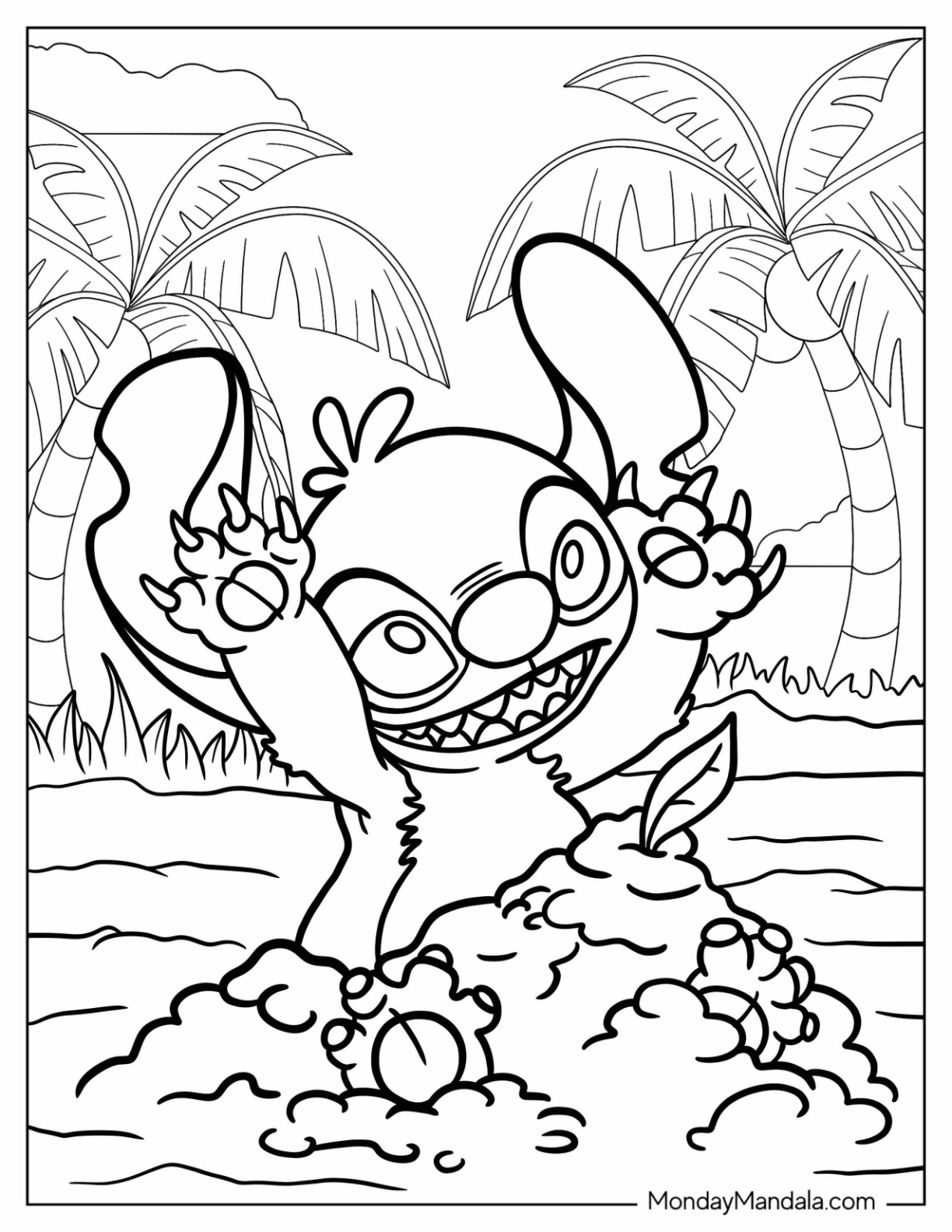 43+ Festive Stitch Surfing Coloring Pages Printable