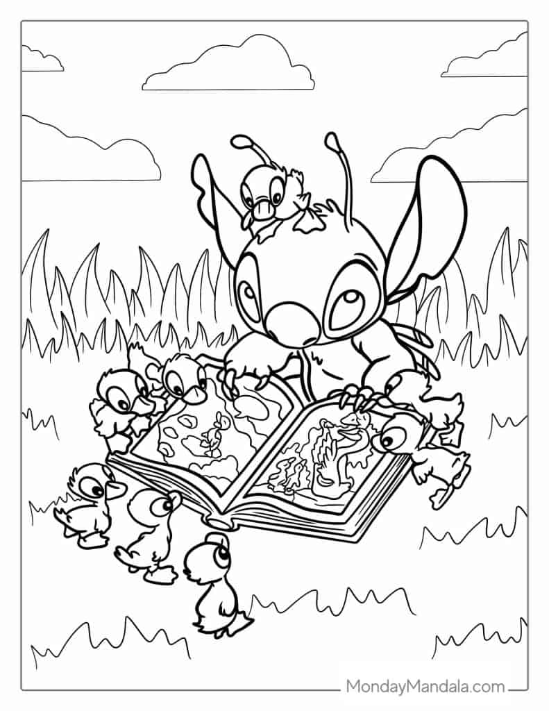 69+ Charming Stitch Coloring Printable