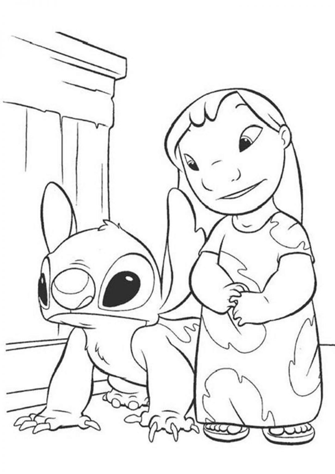 153+ Adorable Stitch Coloring Printable