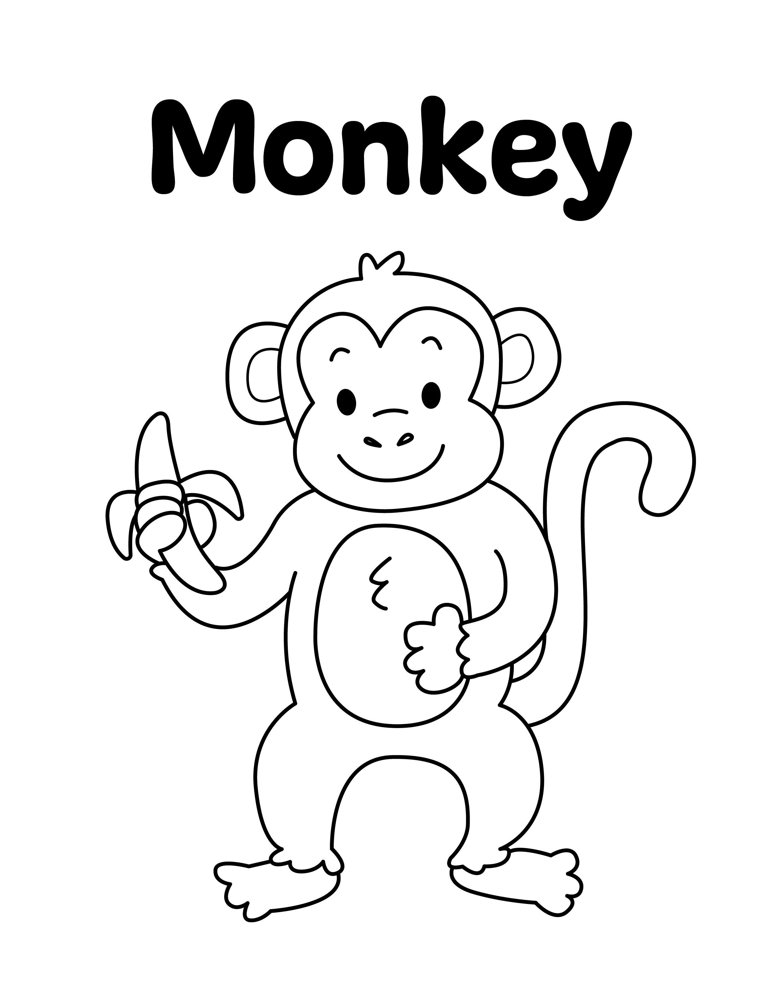 33+ Funtastic Monkey Coloring Pages Inspirational