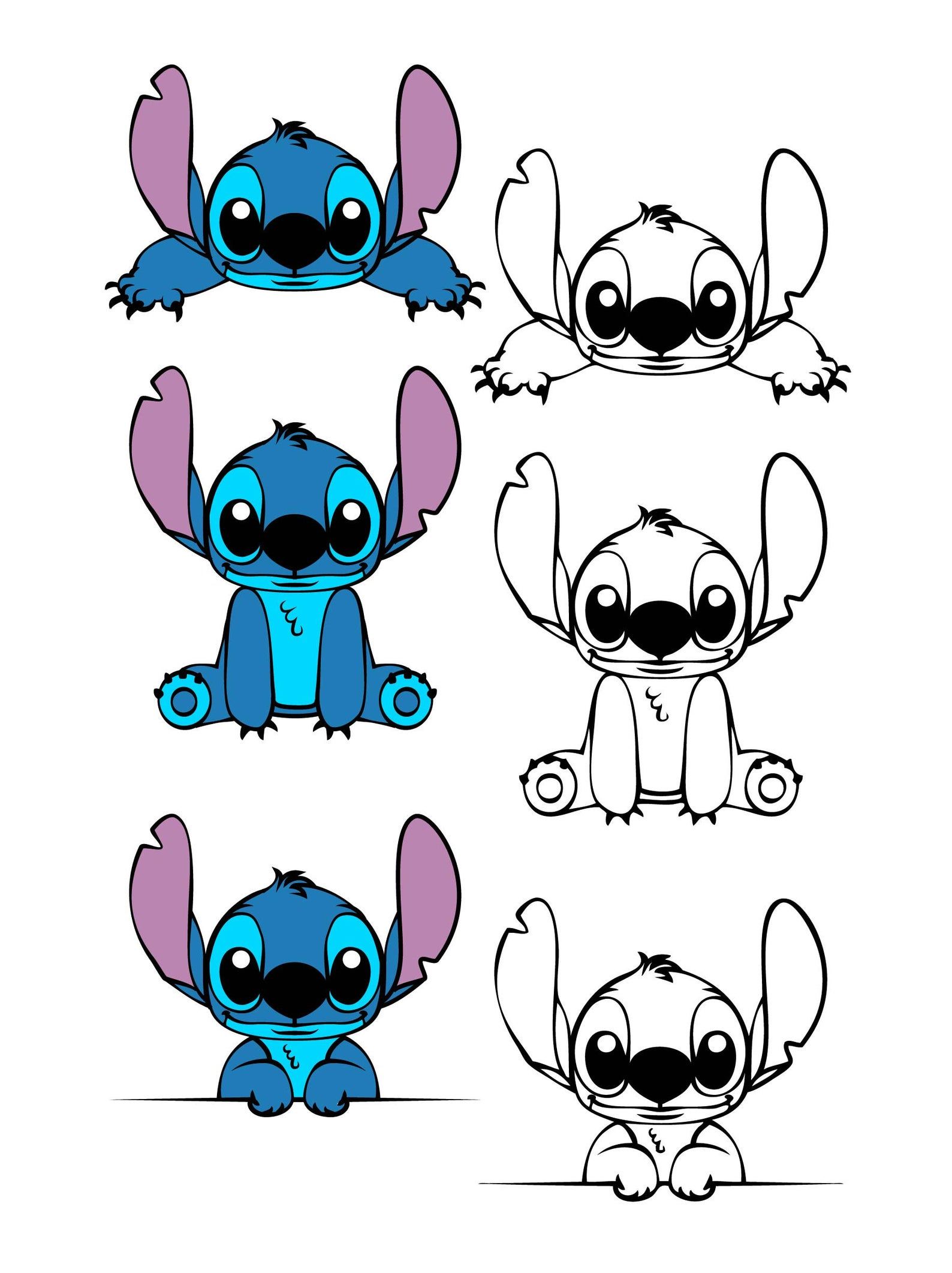 1+ Adorable Stitch Coloring Pages SVG Printable