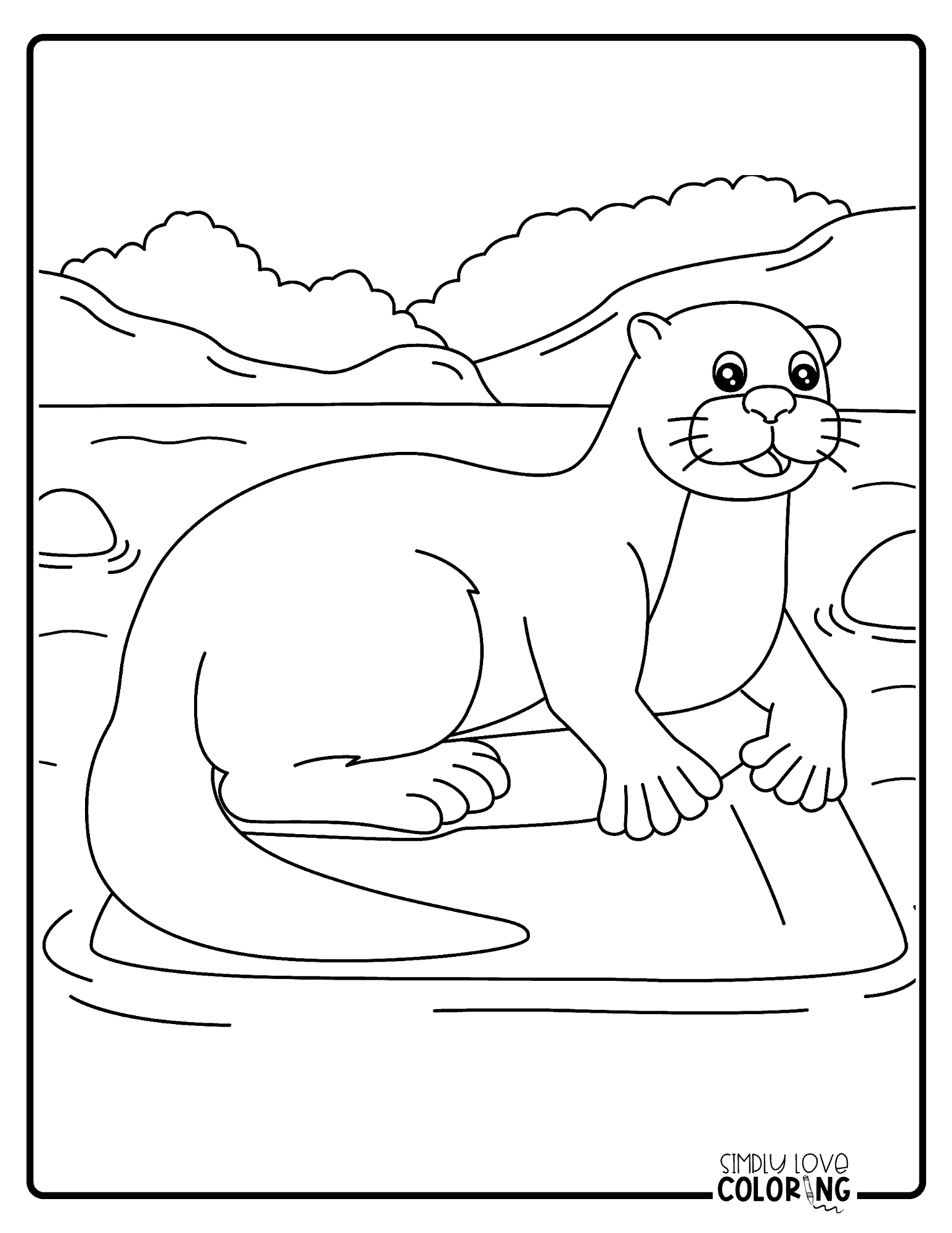 1+ Unique Otter Coloring Pages Printable