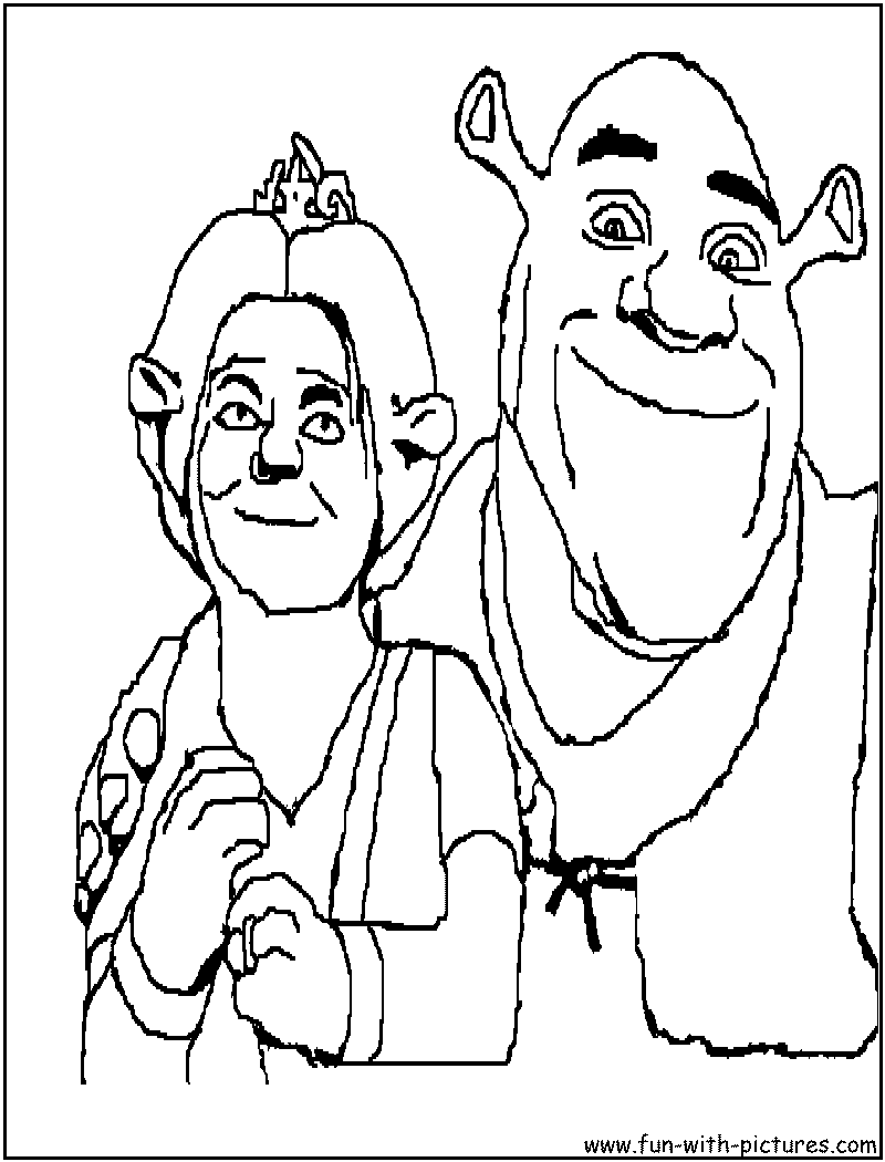 10+ Simple Shrek Coloring Pages Printable